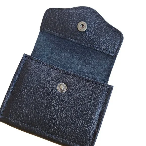 Portland Leather Small Bozeman Wallet Black Pebbled Brand New 4.25x3.5 - Picture 2 of 6